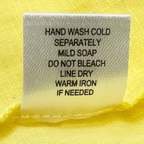 For Cynthia Woman 1X Yellow Linen Ruffle Sleeve Blouse Top - Picture 8 of 8